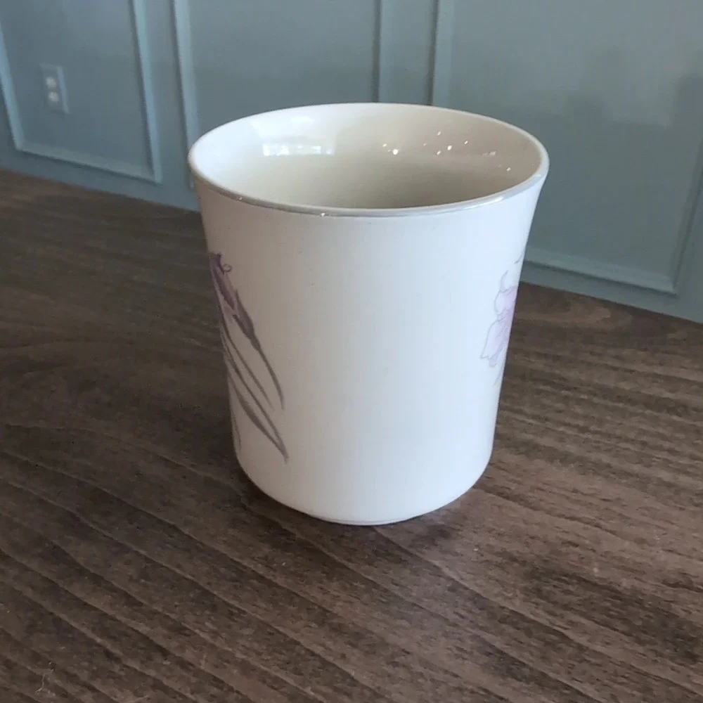 Vintage China Pearl Orchid Tea Cup Coffee‎ Cup Stoneware 1986 China Floral